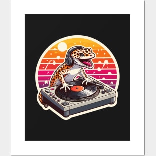 Leopard Gecko DJ Music Posters and Art